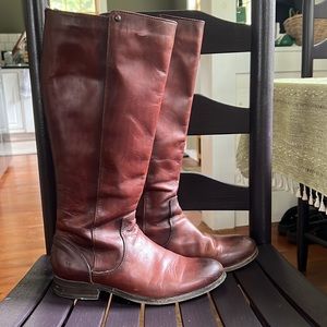 Frye Melissa Redwood Stud Back Zip Boots